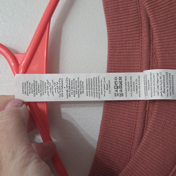 Alo Yoga Accolade Crew Neck Pullover Sweatshirt Soft Terracotta/ M - Picture 6 of 16